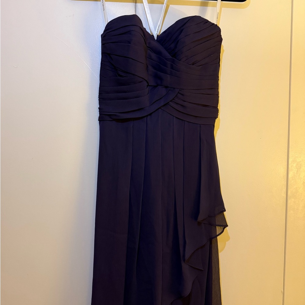 Lapis (Purple) Sweetheart Neckline Chiffon Dress